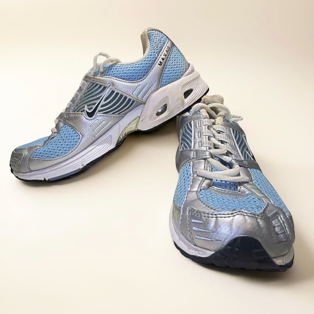 Nike Air Max Women's Running Sneakers | Silver Blue Mesh Size 9.5 | Y2K Trainer